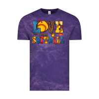 Cloud Purple love softball Vintage Tee - AdoDesignShop