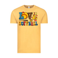 Vintage Mustard love softball Vintage Tee - AdoDesignShop