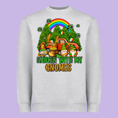 Hangin With My Gnomes With Rainbow Heavyweight Sweatshirt Designed By Adodesignshop