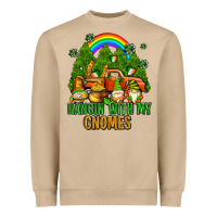 Mushroom hangin with my gnomes with rainbow Heavyweight Sweatshirt - AdoDesignShop