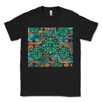 Black gemstone turquoises aztec leopard cowhide Classic Tee - Artiststas