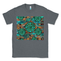 Charcoal Heather gemstone turquoises aztec leopard cowhide Classic Tee - Artiststas