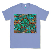 Colony Blue gemstone turquoises aztec leopard cowhide Classic Tee - Artiststas