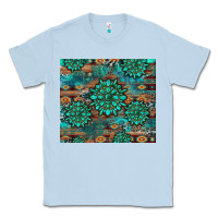Dusty Blue gemstone turquoises aztec leopard cowhide Classic Tee - Artiststas
