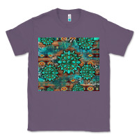Lavender gemstone turquoises aztec leopard cowhide Classic Tee - Artiststas
