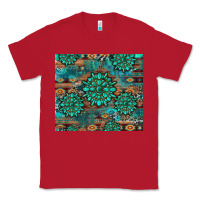 Red gemstone turquoises aztec leopard cowhide Classic Tee - Artiststas