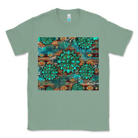 Sage gemstone turquoises aztec leopard cowhide Classic Tee - Artiststas