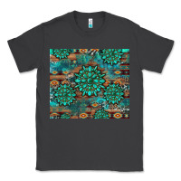 Smoke gemstone turquoises aztec leopard cowhide Classic Tee - Artiststas
