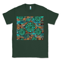 Sports Green gemstone turquoises aztec leopard cowhide Classic Tee - Artiststas