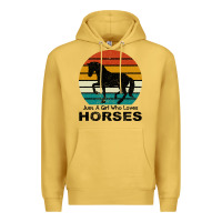 Antique Gold Just A Girl Who Loves Horses Premium Hoodie - Bettercallsaul