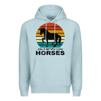 Blue Mist Just A Girl Who Loves Horses Premium Hoodie - Bettercallsaul