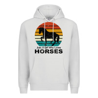 Dove Grey Just A Girl Who Loves Horses Premium Hoodie - Bettercallsaul