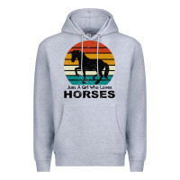 Heather Grey Just A Girl Who Loves Horses Premium Hoodie - Bettercallsaul
