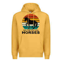 Mustard Just A Girl Who Loves Horses Premium Hoodie - Bettercallsaul