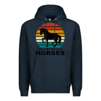 Navy Just A Girl Who Loves Horses Premium Hoodie - Bettercallsaul