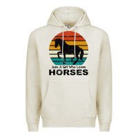 Oatmeal Heather Just A Girl Who Loves Horses Premium Hoodie - Bettercallsaul