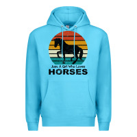 Ocean Blue Just A Girl Who Loves Horses Premium Hoodie - Bettercallsaul