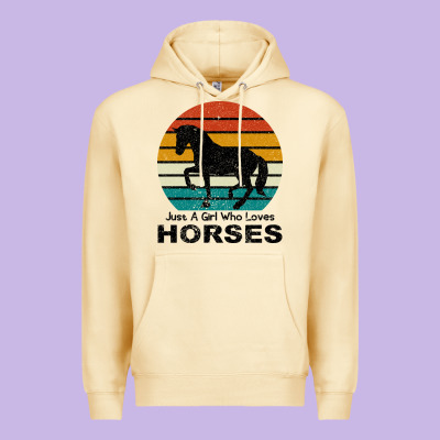Just A Girl Who Loves Horses Premium Hoodie Designed By Bettercallsaul