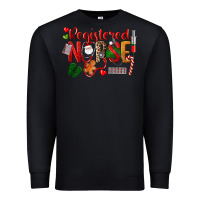 Black Registered Nurse Christmas Premium Sweatshirt - LillyAllenDesigns