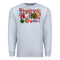 Heather Grey Registered Nurse Christmas Premium Sweatshirt - LillyAllenDesigns