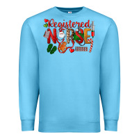 Ocean Blue Registered Nurse Christmas Premium Sweatshirt - LillyAllenDesigns