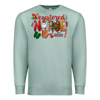 Seafoam Registered Nurse Christmas Premium Sweatshirt - LillyAllenDesigns