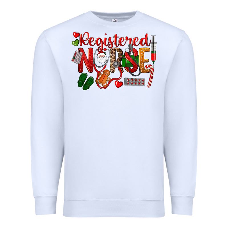 Registered Nurse Christmas Premium Sweatshirt by LillyAllenDesigns | Teevron
