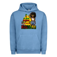 Pigment Pebble Blue i am black history juneteenth Urban Hoodie - CowGirlArtShop