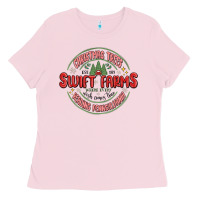 Bubblegum Pink Christmas swiftmas Ladies Tee - MaliasSmallBusiness