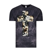 Cloud Black cowhide cross Vintage Tee - JahusDesignShop