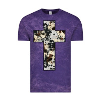 Cloud Purple cowhide cross Vintage Tee - JahusDesignShop