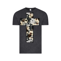 Vintage Black cowhide cross Vintage Tee - JahusDesignShop