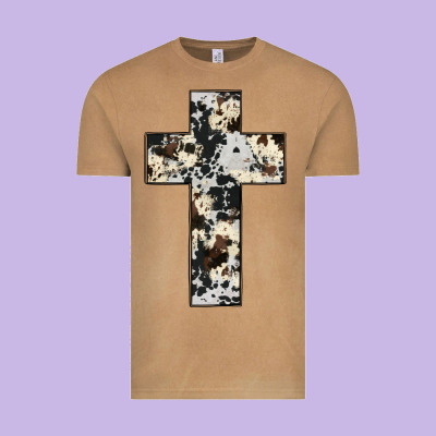 Cowhide Cross Vintage Tee Designed By Jahusdesignshop