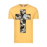 Vintage Mustard cowhide cross Vintage Tee - JahusDesignShop