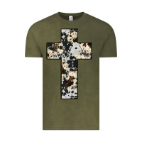 Vintage Olive cowhide cross Vintage Tee - JahusDesignShop