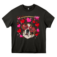 Asphalt valentine's day  saint bernard dog Heavy Core Tee - RanaPortraitStore