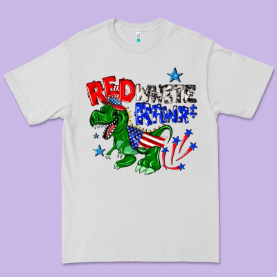 Premium Tee red white rawr billie wilder
