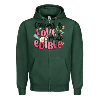 Sports Green cooking is love made edible Zipper Hoodie - MaliasSmallBusiness