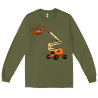Army Green Boom Lift Long Sleeve Tee - LillyAllenDesigns