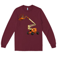 Burgundy Boom Lift Long Sleeve Tee - LillyAllenDesigns