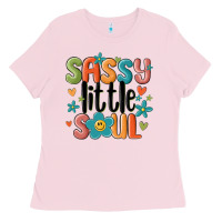 Bubblegum Pink sassy little soul smiley Ladies Tee - MaliasSmallBusiness
