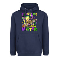 Navy throw me something mister louisiana mardi gras Heavyweight Hoodie - LillyAllenDesigns