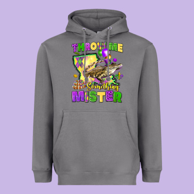 Throw Me Something Mister Louisiana Mardi Gras Heavyweight Hoodie Designed By Lillyallendesigns