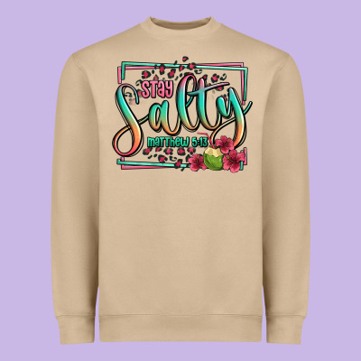 Stay Salty Matthew 5 13 Summer Heavyweight Sweatshirt Designed By Jasminsmagicworld