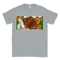 Heather Grey baby goats and sunflower and cactus with cowhide license plate Classic Tee - Artiststas