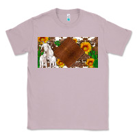 Lilac baby goats and sunflower and cactus with cowhide license plate Classic Tee - Artiststas