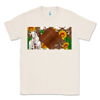Natural baby goats and sunflower and cactus with cowhide license plate Classic Tee - Artiststas