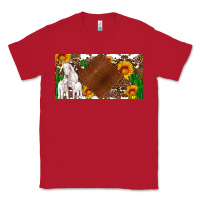 Red baby goats and sunflower and cactus with cowhide license plate Classic Tee - Artiststas