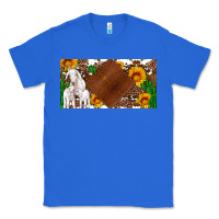 True Royal baby goats and sunflower and cactus with cowhide license plate Classic Tee - Artiststas