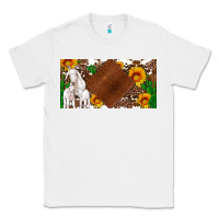 White baby goats and sunflower and cactus with cowhide license plate Classic Tee - Artiststas